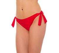 Aquarti Bragas de Bikini Mujer con Lazos Laterales - Braguitas Mujer Bikini de Tiro Bajo, Rojo, 40