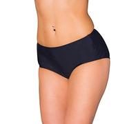 Aquarti Braguitas de Bikini Mujer de Tiro Medio - Bragas de Bikini Clásicas en Colores Sólidos, Negro, 38