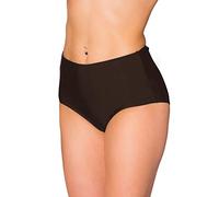 Aquarti Braguitas de Bikini Mujer Talle Alto - Braga Mujer Clásica en Colores Lisos, Marrón, 44