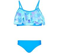 Aquarti Conjunto de Bikini para Niñas Bustier Bikini Breve Traje de Baño de Dos Piezas, 030G con Volantes/Sirena/Azul/Verde/Morado, 122