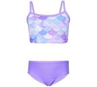 Aquarti Conjunto de Bikini para Niñas Bustier Bikini Breve Traje de Baño de Dos Piezas, 038C Sirena Violeta/Púrpura, 122
