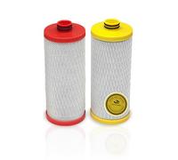 Aquasana AQ-5200R Cartuchos de Filtro de Repuesto para Debajo del mostrador de 2 etapas, Rojo y Amarillo, 2 Count (Pack of 1)