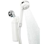 Aquasana Sistema de filtro de agua de ducha con varita de mano, filtra más del 90% del cloro, carbono y medios de filtración KDF, suaviza la piel y el cabello del agua dura, AQ-4105-E, certificado