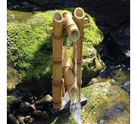 Aquascape 78306 Shishi-Odoshi Inspired, Poly-Resin Deer Scarer Bamboo Fountain, Yellow