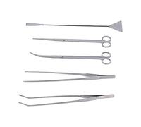 Aquascape Tools, herramientas largas de acero inoxidable para plantas de acuario, pinzas para aquascape, tijeras, espátula, juego de herramientas, kit de bonsai, raspadores, kit de limpieza de acuario