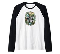 Aquascaping Is My Therapy Aquarium Fish Tank Hobby Camiseta Manga Raglan