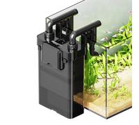 AQUASMITH Filtro de acuario para colgar en la parte posterior, filtro de recipiente pequeño ultra silencioso, filtración multicapa, motor inferior antiquemaduras secas, filtro extragrande (92 GPH