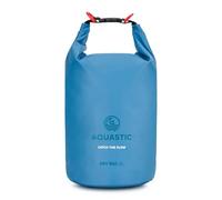 AQUASTIC Bolsa Seca Impermeable de PVC de 8 L, Cierre Enrollable con Hebilla, Correa de Hombro Ajustable, protección contra la abrasión, compacta, 20 x 48 cm, Ideal para Kayak, Playa, Naranja, Normal