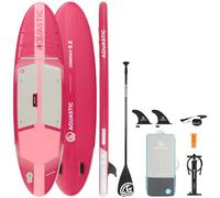 AQUASTIC Compact 9'6 - Tabla Ligera para Kayak o Kayak Drop Stitch Ultra, 290 x 79 x 12 cm, Desplazamiento de 220 L, Anillas en D, Cargo, lastres deslizantes, Mochila, Bomba, Correa