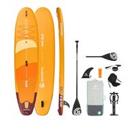 AQUASTIC Este 12'0" Sup Board Set - Drop Stitch Lite, 390 L, 170 kg, Asiento montable, Ligero y Estable, función Kayak, Cubierta EVA, 3 Asas, Juego Completo con Remo, Bomba y Mochila