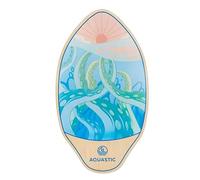 AQUASTIC Laguna - Tabla de esquí para niños y jóvenes, 88 x 50 cm, Madera contrachapada Poplar, Laminado en Cruz, máx. 60 kg, Modelo Principiante, diseño Colorido, Ligero y Estable