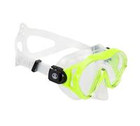 AQUASTIC Máscara de Snorkel Minke en Verde Gafas de Buceo para niños con Ventana de Vidrio Templado Correa de Silicona Duradera y Delantal Seguridad y protección al Nadar en el mar