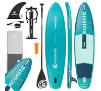 AQUASTIC Perth 10'8" Sup Board Set - Juego Completo con Remo, Asiento de Kayak, Correa de 300 cm, Bomba, Mochila, Drop Stitch Lite, Estable y Resistente, para Principiantes y avanzados
