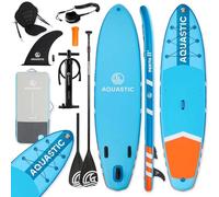 AQUASTIC Perth 11' Sup Board Set Hinchable con Accesorios, Tabla de Surf de Remo de 335,5 cm, Juego Completo para Principiantes y avanzados | Dropstitch, Bolsa de Transporte, Remo y Bomba