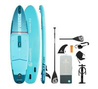 AQUASTIC Perth Pro 11'2" Allround - Tabla Sup Drop Stitch Lite, Espuma de 5 mm, Kit con Remo Ajustable 2 en 1, lastre Deslizante, Asiento de Kayak, Bomba de 2 vías y Mochila de Transporte