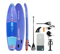 AQUASTIC Perth Pro 11'2" Allround - Tabla Sup Drop Stitch Lite, Espuma de 5 mm, Kit con Remo Ajustable 2 en 1, lastre Deslizante, Asiento de Kayak, Bomba de 2 vías y Mochila de Transporte