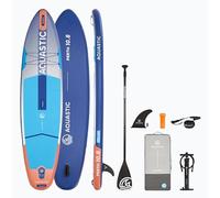 AQUASTIC Perth - Tabla Hinchable de Sup (10'8", con Drop-Stitch Lite, Espuma EVA Antideslizante de 3 mm, 3 Asas, 4 Anillas en D, 9 Pulgadas, 300 cm de arneses, Mochila y Kit de reparación)