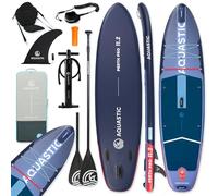 AQUASTIC Sup Board Perth Pro 11'5.1 cm - Capacidad de Carga 165 kg, Peso 9 kg, Drop Stitch Lite, EVA 5 mm Antideslizante, Remo 2 en 1, Aleta 22.9 cm, Correa 300 cm, Bomba de 2 vías, Mochila 45 x 25 x