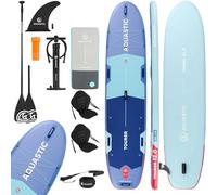 AQUASTIC Tabla de Sup Inflable Tourer de 12'0 Pulgadas, Todoterreno, 365 x 86 x 15 cm, cilindrada de 410 l, 2 plazas de Kayak, tecnología Drop Stitch Lite, Carga máxima de 200 kg.