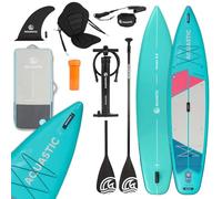 AQUASTIC Tabla de Sup Inflable Touring de 11'6 Pulgadas, Drop Stitch Lite+ Single Layer Construction, 350 × 79 × 15 cm, Desplazamiento de 330 L, Carga máxima: 130 kg, Anillas en D para Asiento de