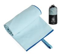 AQUASTIC Toalla Havlu Talla XL Secado Rápido Toalla de Viaje para Personas Activas 110x175 cm Ligera y Compacta Fabricada en Poliéster y Poliamida Ideal para Piscina Playa Gimnasio Color Azul