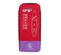 AQUASTIC Touring 12'6" Sup Board Mochila Ligera cómoda de Usar Plegable Color Rojo