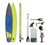 AQUASTIC Touring 12'6" Sup Board Set - Juego Completo: 2 remos 2 en 1, 2 Asientos de Kayak, Leash, Bomba, Mochila, Drop Stitch Lite+, 381 x 76 cm, 165 kg, Touring, Ligero y Resistente, para Viajes