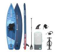 AQUASTIC Touring - Tabla Hinchable, 350 cm, con Asiento de Kayak, Remo, Bomba y Mochila