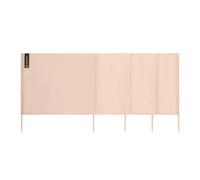 AQUASTIC Windscreen - Protector de Viento para Playa de 4 m, poliéster con estacas de Madera de eucalipto, 80 x 400 cm, Plegable con Bolsa de Transporte, para Playa y Camping (Beige)