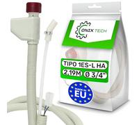 Aquastop Lavavajillas Manguera Tipo 1ES-L ha Longitud Manguera 1,5 m Longitud Total 2,19 m Válvula Ø 3/4" 1885090400 1760360100 para Beko 481253029201 para Whirlpool - MADE IN EU - ONIX TECH