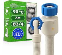 Aquastop Manguera Lavadora y Lavavajillas 1,5m y Válvulas Ø 3/4″ Rango de Presión 0,2-10 Bar Hasta el 90°C - Garantía de 5 Años - ONIX TECH (1, 3m y Válvulas Ø 3/4)