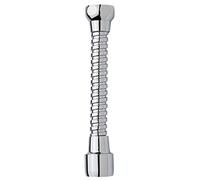 aquaSu® | Manguera para grifo con regulador de chorro de ahorro | Manguera de salida de ahorro de agua | Reduce el flujo de agua hasta en un 70% | Longitud de 138 mm | M22 x Tipo 1' IG | Metal | Latón