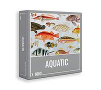 Aquatic - Magnífico y detallado rompecabezas de 1000 piezas con temática marina para adultos con ilustraciones vintage de peces