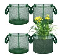 Aquatic Plant Basket Foldable Reusable Mesh Plant Basket, Breathable Lily Pot Container, Mesh Planting with Drainage Design, Lightweight Foldable Holder for Aquatic Plants Garden Aquarium Use Everyday