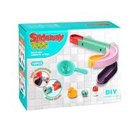 Aquatic Rails - Splash Pipeline Kit, Children Channel Maze, Child Splash Rail Kit | Creative Stem Engineering Labyrinth Aquatic Pathway Design, Children Entertainment Adhesive Corner Fixture Safety