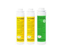 AquaTru - Paquete combinado de filtros alcalinos para jarra de un año, incluye 2 filtros de pre/carbono (etapas 1-2) y 1 filtro COV con pH + mineral Boost (etapa 4), compatible solo con jarra AquaTru