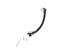 AQUAUNO - Desagüe de bañera cromado con válvula de apertura push-open, sifón premontado, universal para cualquier bañera, tapón de 70 mm, rosca G1 1/2, limpieza superior