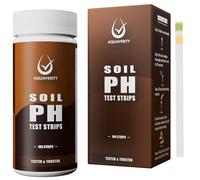 AQUAVERITY Kit de prueba de suelo: 100 tiras de prueba de pH del suelo (rango 3-9) pruebas de pH rápidas y precisas para jardín, césped y plantas | Tiras probadoras de pH fáciles de