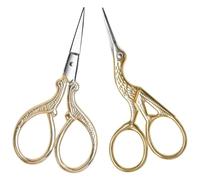AQUEENLY Tijeras de bordado, tijeras afiladas de acero inoxidable para costura, manualidades, trabajos de arte, enhebrar, costura - Herramientas de bricolaje tijeras pequeñas - 2 piezas (3.6 pulgadas,