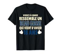 Aquí es Qué Parece Un Niño Guapo de 18 Años Humor Camiseta