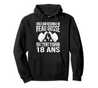Aquí es Qué Parece Un Niño Guapo de 18 Años Humor Sudadera con Capucha