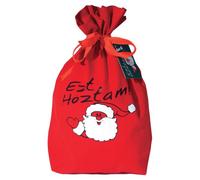 ¡Aquí está! Saco de Papá Noel de tela - 20 x 25 cm - en húngaro