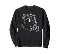 Aquí estoy por los abucheos - Divertido Halloween con alcohol Sudadera