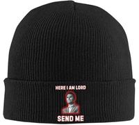 Aquí Estoy Señor envíame a Charlie Kirk (2) Gorros Gorros de Invierno Punto con gráfico Hippies Unisex Vintage para Adultos cálidos Deportes al Aire Libre Regalos