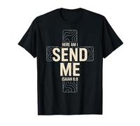 Aquí Estoy yo enviándome Isaías 6 8 Escritura misionera Camiseta