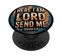 Aquí Estoy YO SEÑOR Envíame Isaías 6:8 PopSockets PopGrip Adhesivo