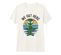 Aquí Fuera Divertido Extraterrestre Secuestro OVNI Los Extraterrestres Son Humor Real Camiseta Premium