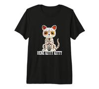 Aquí Gatito Gatito decoración de Halloween Gato fácil Disfraz día Muerto Camiseta Premium