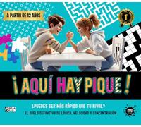 ¡AQUÍ HAY PIQUE! ¿Puedes ser más rápido que tu rival?: Un libro de pasatiempos y retos divertidos para competir en familia o amigos, reír y desconectarse de las pantallas. A partir de 12 años.