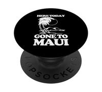 Aquí Hoy (Fuimos a Maui) - Divertidas Vacaciones Hawaii Hawaii PopSockets PopGrip Adhesivo